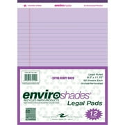 Roaring Spring Enviroshades Recycled Orchid/Purple Legal Pads, 12 Pack, 50 Sheets, 8.5" x 11" 50 Sheets, Proudly A!