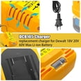 thumbnail image 3 of Mini Fast Charger Replacement for Dewalt 20V Battery Charging Station Compatible with Dewalt 20v Battery Charger DCB104 DCB107 DCB112, 3 of 8
