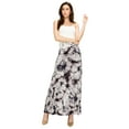thumbnail image 5 of Made by Johnny Women's Tie Dye Fold Over Maxi Skirt S WHITE_BLACK, 5 of 6