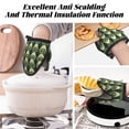 thumbnail image 7 of Disketp Peacock Gold Feather Non-Slip Mini Oven Mitt Set, Short Oven Mitts for Baking Grilling Barbecue Microwave, 5.9"x5.9"in, 7 of 7