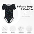 thumbnail image 6 of Haiem Gamepads Women's Crew Neck Short Sleeve Bodysuit Tops Stretchy Slim Basic-XX-Large, 6 of 9