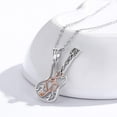 thumbnail image 3 of Midir&Etain Guitar Necklace Treble Clef Music Note Necklace 925 Sterling Silver Guitar Gift for Guitar Lovers Musical Jewelry Gifts for Men Women Guitar Teacher, 3 of 7