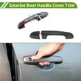 thumbnail image 3 of Unique Bargains Exterior Door Handle Cover Trim Front Left Front Right Rear Left Rear Right Door Handle Cover for Cadillac XT4 2013-2021 Carbon Fiber Black ABS 1 Set, 3 of 7