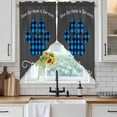 thumbnail image 6 of Cats Pawprints Swag Valances for Windows 2 Pack, Kitchen Window Curtains 36 Inch Length, Blue Black Buffalo Plaid Pets Paw Grey Privacy Swag Curtains for Living Room/Bathroom with Rod Pocket 36"x36", 6 of 8
