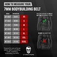 thumbnail image 4 of Gymreapers Weight Lifting Belt - 7MM Heavy Duty Pro Leather Belt with Adjustable Buckle - Stabilizing Lower Back Support 4 Inches Wide For Weightlifting, Bodybuilding, Cross Training (Black, Large), 4 of 7