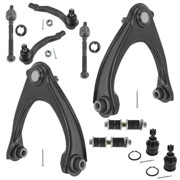 TRQ 10 pc Kit Front Tie Rod Ends Control Arms Sway Bar Links for Civic PSA56086 Fits select: 1996-1998 HONDA CIVIC, 2000 HONDA CIVIC EX