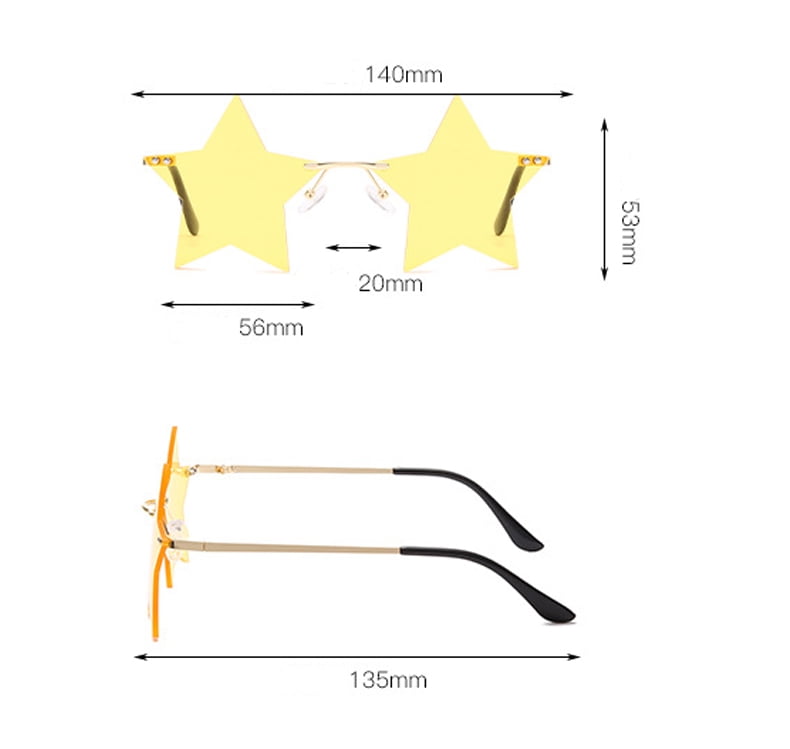 BESTOYARD Party Star Sunglasses Funny Eye Glasses Fancy Dress Glasses Party  Photo Props (Yellow) : Amazon.in: Home & Kitchen