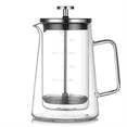 thumbnail image 1 of 650ml French Press Coffee Maker - Double Wall Borosilicate Glass Tea Kettle, Home Coffee Pot with Filter, 1 of 6