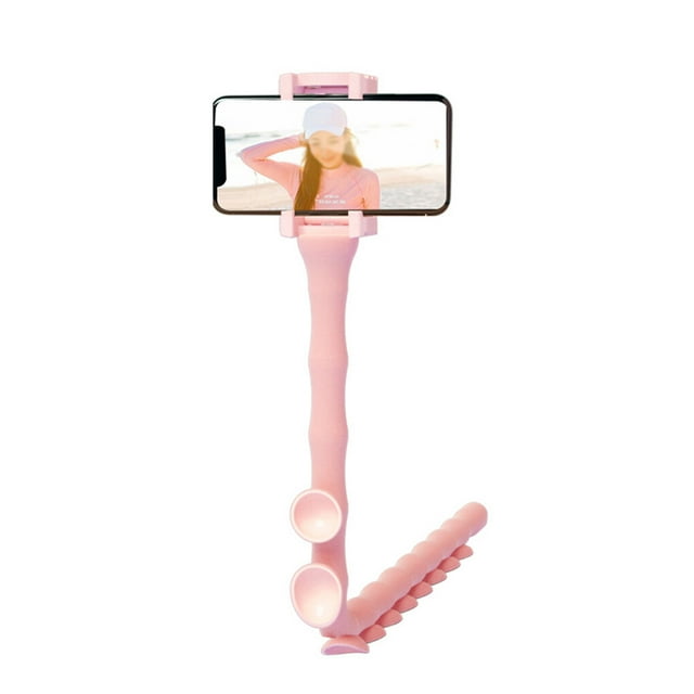 serony Caterpillar Mobile Phone Holder Portable Rubber Cell Phone Bracket Clip with Suction Cups Portable Stand