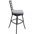 thumbnail image 4 of Outdoor/Indoor Counter Stool 26" Seat  -Jordan Armless Cream Fabric - Dark Brown, 4 of 6