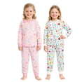 thumbnail image 3 of BenBen Kids Toddler Girl Pajamas Pj Set Long Sleeve Snug Fit Soft & Cozy Sleepwear Loungewear 2-Pack - Size 2Y to 10Y, 3 of 5