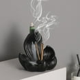 thumbnail image 3 of OIUR Lotus Incense Stick Holder Backflow Incense Burner Resin Incense Cone Holder for Incense Lovers Gift Home Table Centerpiece, 3 of 6