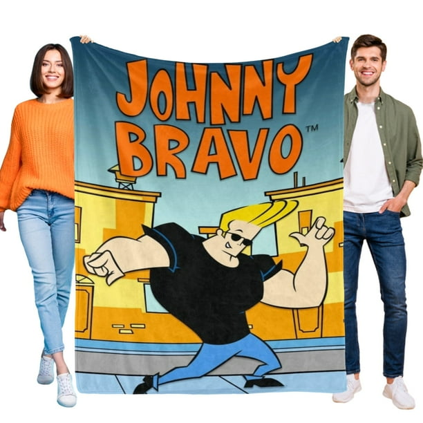 Johnny Bravo anti-pilling, suave, ligera, esponjosa y acogedora de lujo para hogar y cocina – Perfecta para niños y adultos,100X80cm
