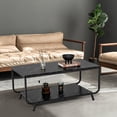 thumbnail image 2 of Costway Coffee Table 2-Tier Modern Marble Coffee Table W/ Storage Shelf for Living Room, 2 of 10