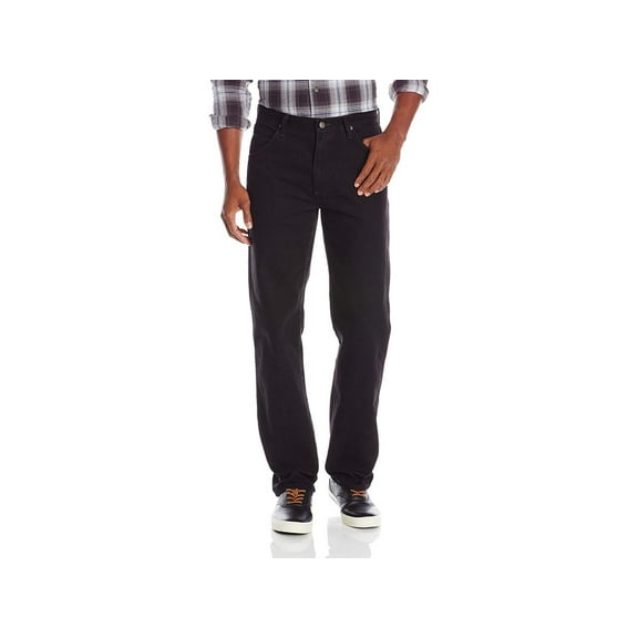 Wrangler Authentics Men's Classic 5-Pocket Regular Fit, Black, Size 42W x 32L