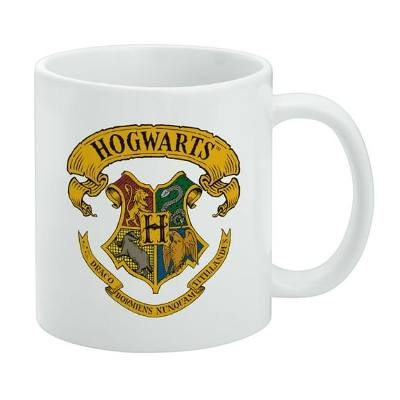 Harry Potter Ilustrated Hogwart's Crest White Mug
