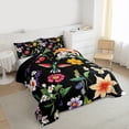 thumbnail image 3 of Castle Fairy Floral Hummingbird Queen Comforter Set,Spring Garden Bedding Comforter Set, 3 of 8