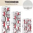 thumbnail image 4 of Red and White Striped Baseballs Pattern Kitchen Rugs Sets Of 3,Kitchen Runner Rugs Non Skid Washable,Decorative Kitchen Floor Mats for Kitchen,Sink,Laundry,17"x30"+ 17"x47" + 17"x59", 4 of 6