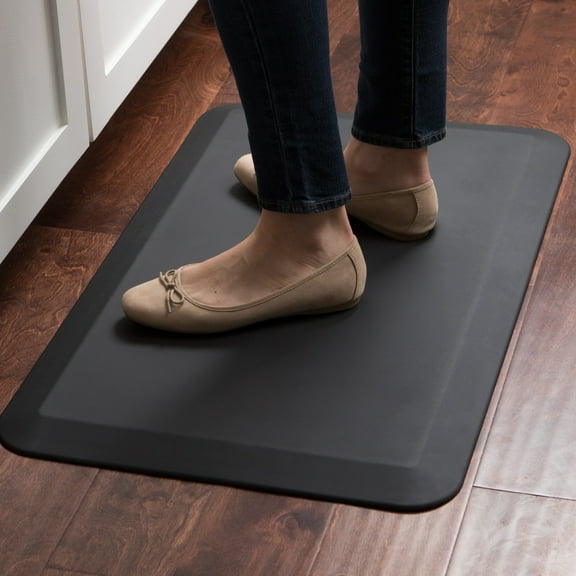 GelPro NewLife Professional Grade Anti-Fatigue Kitchen & Office Comfort Bio-Foam Mat with Non-Slip Bottom for Health & Wellness, 20x32, Midnight