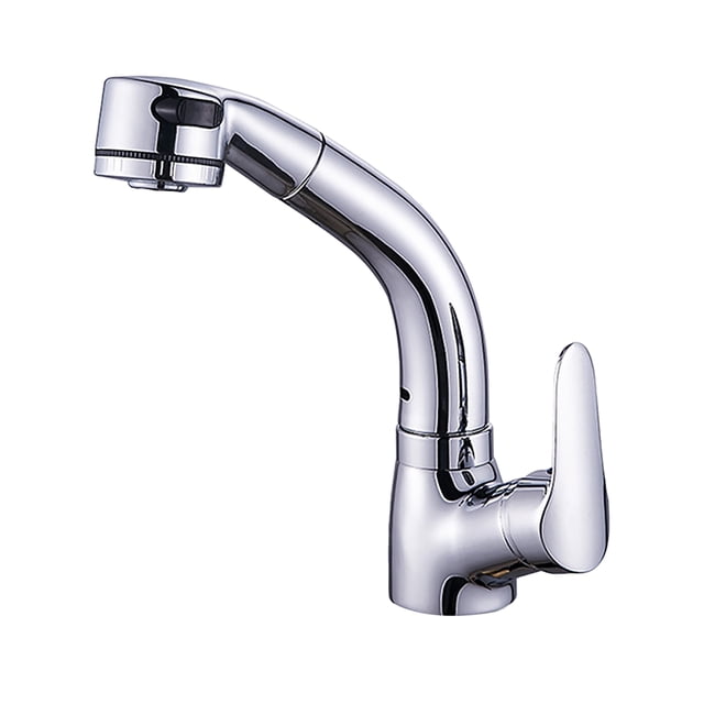 Lift & Pull Out Kitchen Faucets with 2 Spray Modes 360°Swivel Bathroom Basin Sink Faucets