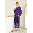 thumbnail image 4 of Ekouaer Women's Long Nightgown Botton Down Sleep Dress Soft Nightshirt Sleepwear Lounge Dresses, 4 of 5