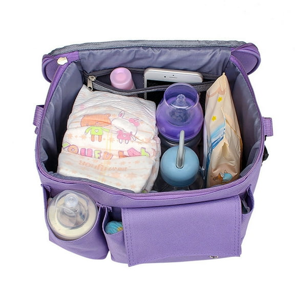IBASETOY 1Pack Stroller Storage Bag Purple for Business Trip Parents