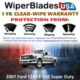 thumbnail image 2 of 2007 Ford F250 F-250 Super Duty Beam Wiper Blades Wipers w/1yr Warranty (Set of 2) (WiperBladesUSA), 2 of 5