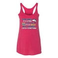 thumbnail image 2 of Wild Bobby, Sometimes It's A Fish Other Times It's A Buzz, Fishing, Women Tri-Blend Racerback Tank Top, Shocking Pink, Medium, 2 of 4
