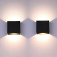 thumbnail image 1 of 2 Pack Led Wall Lights Indoor Up And Down Wall Lights Black 6w Aluminum, 1 of 5