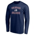 thumbnail image 2 of Men's Navy Colorado Avalanche Victory Arch Long Sleeve T-Shirt, 2 of 3