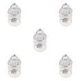 thumbnail image 3 of Guardoinrt Electroplated Metal Birdcage Shape Tea Light B- Candle Holder Silver Type B 5Set, 3 of 6