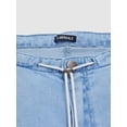 thumbnail image 4 of Vaqueros Flamingals de pierna recta para mujer, cintura media, azul claro, 4 of 5