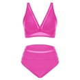 thumbnail image 4 of Women High Waisted Bathing Suit Racerback Bikini Swimsuits Ladies Swim Shorts Long Cute Rompers for Women Sporty Sunflower plus Size Bathing Suits for Women Two Piece Swimsuits for Women plus Size, 4 of 5