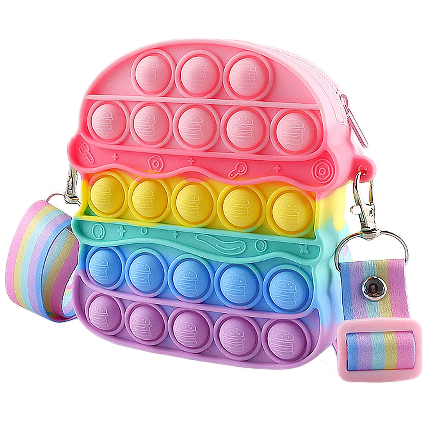 EXDOLL Pop on It Fidget Toys Pop Its Purse Simple Dimple Poppers