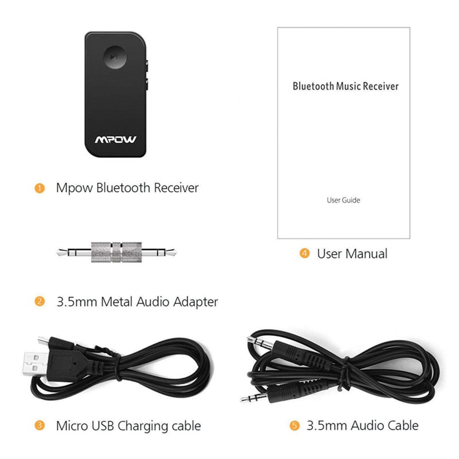 Charge Bikes Mpow Bluetooth Receiver Protable Bluetooth 5.0 Car Adapter Bluetooth Car Aux Adapter For Music Streaming Sound System Hands Free Audi