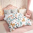 thumbnail image 2 of Manfei Cute Deer Queen Bedding 7pcs,Cartoon Flowers Bedding Comforter Set Queen,Reversible, 2 of 6