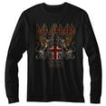 thumbnail image 1 of Def Leppard 1980's Heavy Hair Metal Band Defcrest Adult Long Sleeve T-Shirt Tee, 1 of 2