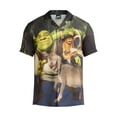 thumbnail image 5 of Shrek Men's and Big Men's Group Pose Graphic Button Up Shirt, Sizes S-3XL, 5 of 5