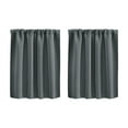 thumbnail image 2 of Blackout Curtain 52x18 Inch Short Cafe Curtain, Solid Color High Precision Kitchen Window Treatment, Room Darkening Drapes for Bathroom Basement Door, 2 of 5