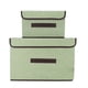 thumbnail image 1 of Caja de almacenamiento plegable de 2 piezas, no tejida, rectangular, tela, cesta de ropa, contenedor de juguetes con tapa Methold HA8413-06B, 1 of 7