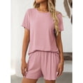thumbnail image 5 of EASYBRA Women Pants Suit Solid Color Casual Two Piece Outfit Three Quarter Sleeve and Pants All Season S-XL, 5 of 7