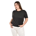 thumbnail image 1 of Blusa con pedreria y perlas Roman Fashion /Tallas Extras, 03022-C (Negro) negro 38, 1 of 6