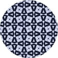 thumbnail image 1 of Ahgly Company Machine Washable Indoor Round Transitional Night Blue Area Rugs, 6' Round, 1 of 7