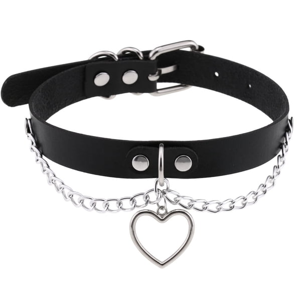Trendy Punk Spike Rivet Leather Women Choker Bell Pentagram Harajuku Collar Necklaces Handmade Boho Gothic Girl Collier Jewelry