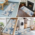 thumbnail image 5 of Runner Rug 2'x6', Blue Starfish Coastal Washable Non-Slip Hallway Runner Rugs, Eucalyptus Summer Nautical Shell Vintage Bedside Rugs Floor Mats Carpet Runners for Kitchen Bathroom Laundry Room, 5 of 8