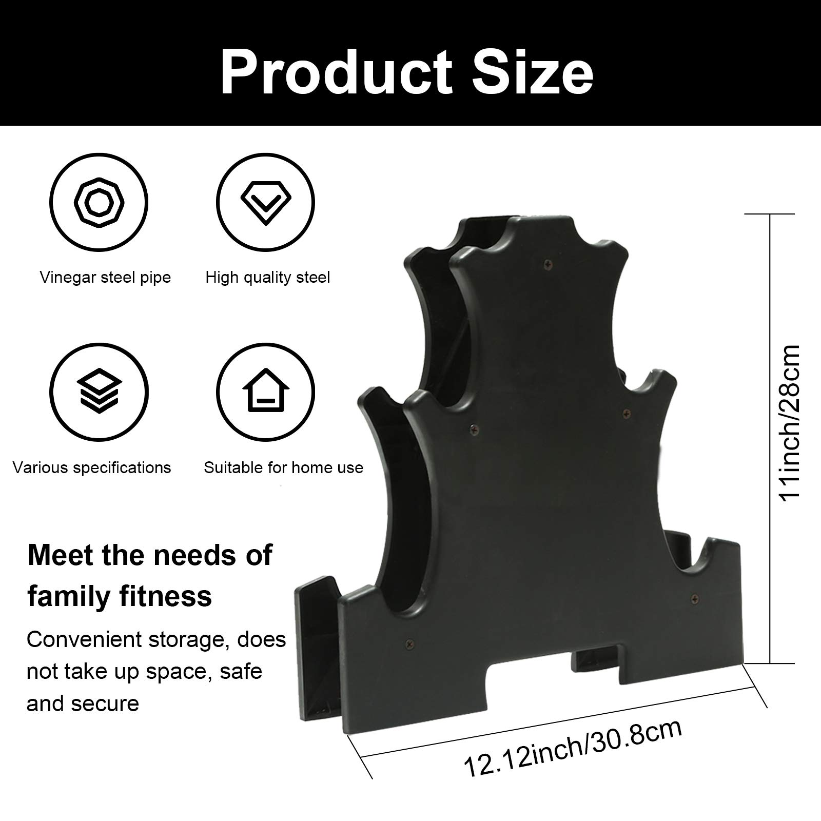 Dumbbell Rack Weight Tree Rack , 3 Tier Dumbbell Set with Rack Dumbbell Rack Stand Hand Weight Rack Household Dumbbell Tree Rack Dumbbell Bracket Free Weight Stand - image 2 of 7