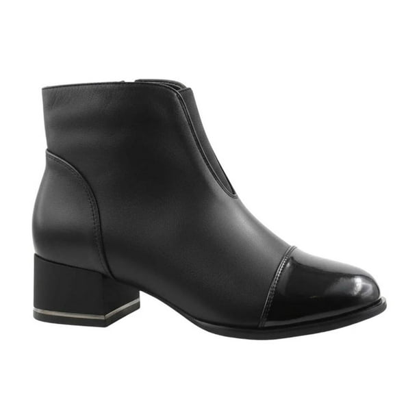 Botines Dama Emporium 2309099 Tacón Cuadrado Charol negro 23.5