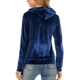 thumbnail image 4 of SAYFUT Womens Velour Tracksuit Zipper Hoodie Coat Zip Up Sweater Long Sleeve Sweatshirt Jumper Hoodies Tops Sport Yoga Running Velour Tracksuits Casual, 4 of 6