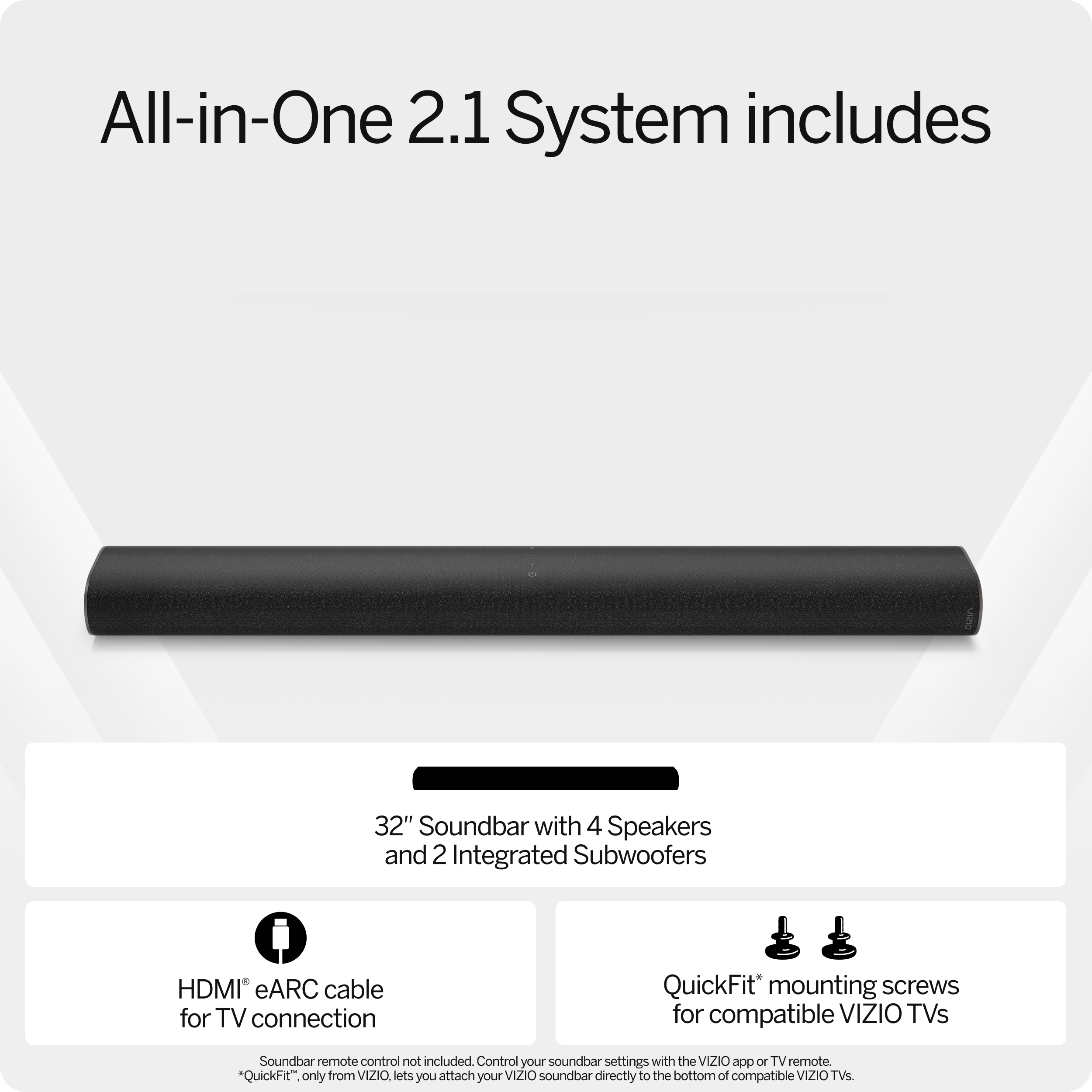 VIZIO 2.1 Soundbar Se With Dolby Atmos, Black photo 4