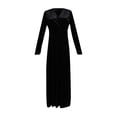 thumbnail image 5 of Patlollav Womens Elegant Solid Dress Long Sleeve Long Party Dress Black S, 5 of 6